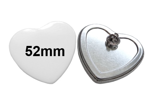 52x57mm Herz-Button mit Pin